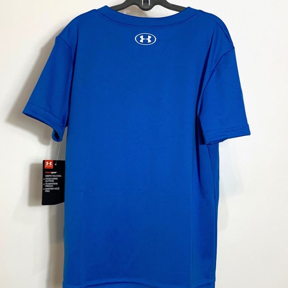 Under Armour NWT Boys Blue Heat Gear Short Sleeve Shirt Size 6 - Picture 6 of 6